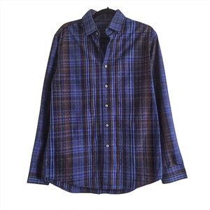 TASSO ELBA Plaid Shirt Size M